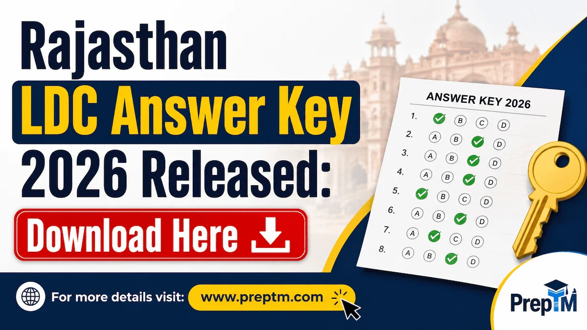 Rajasthan LDC Answer Key 2026 Released: Download Here